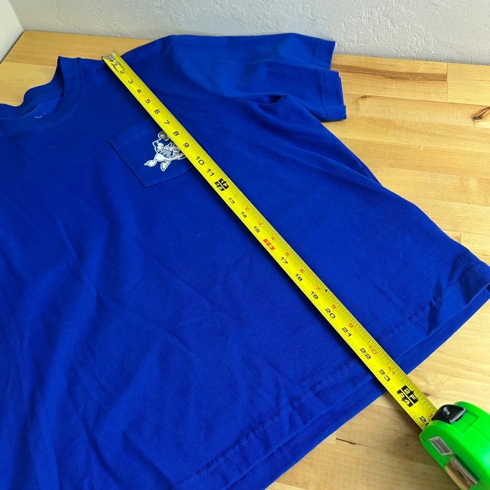 Nike T-Shirt Dallas Cowboys NFL Pocket Tee Womens Size Small Blue Retro Graphic